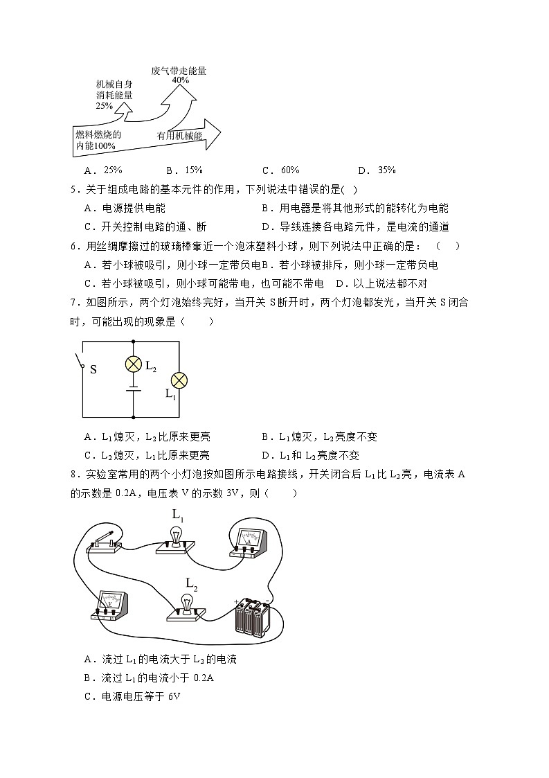 山东省菏泽市成武县2023-2024学年九年级上册期末考试物理模拟试卷(附答案)第2页