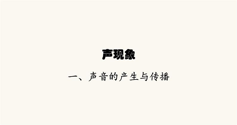 北师大版八年级物理上册第四章声现象一声音的产生与传播课件第1页