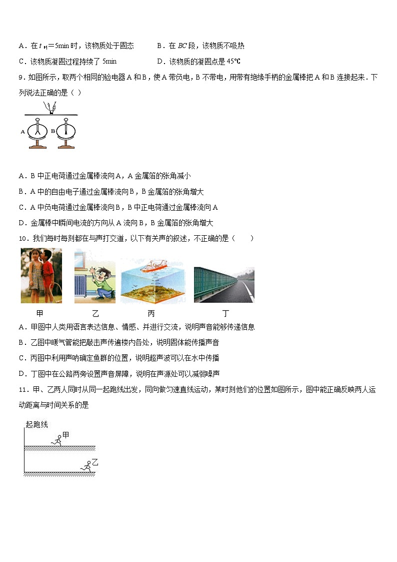 2023-2024学年南昌市初中教育集团八上物理期末调研模拟试题含答案03