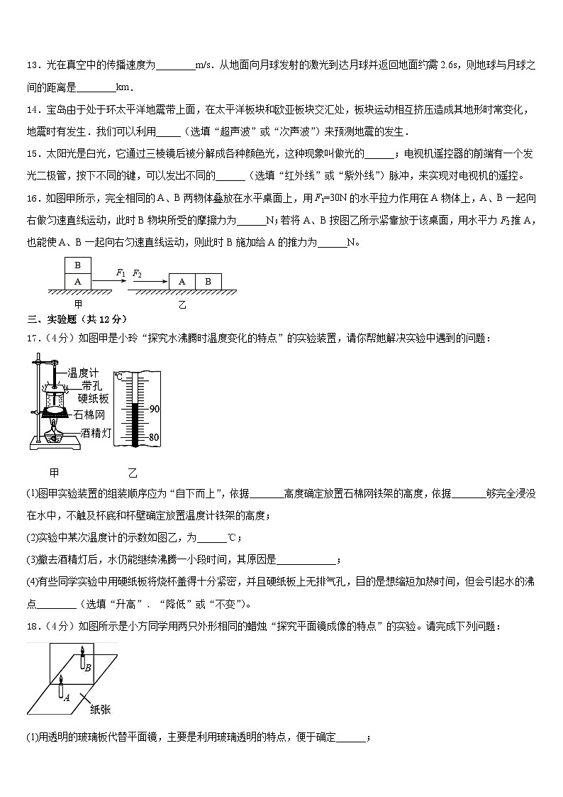 2023-2024學年天津市南開區(qū)育紅中學八年級物理第一學期期末學業(yè)質(zhì)量監(jiān)測模擬試題含答案第3頁