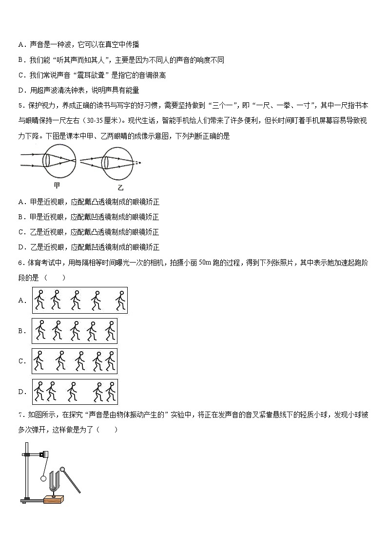 2023-2024學(xué)年天津市塘沽區(qū)一中學(xué)八上物理期末復(fù)習(xí)檢測試題含答案第2頁