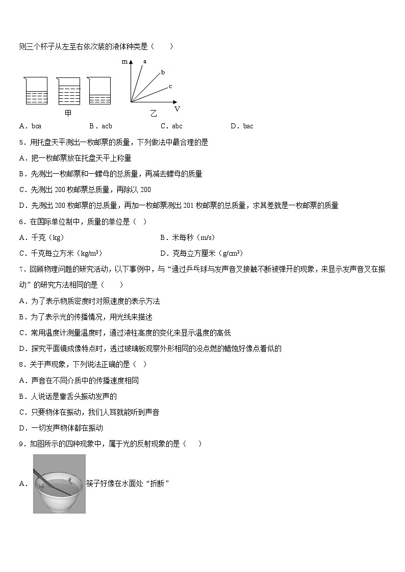 2023-2024学年安徽省合肥市一六八中学八年级物理第一学期期末达标检测模拟试题含答案第2页