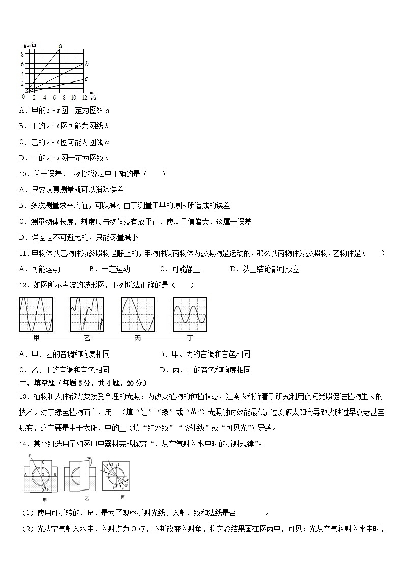2023-2024学年安徽省合肥市中学国科技大附中八年级物理第一学期期末达标检测模拟试题含答案第3页