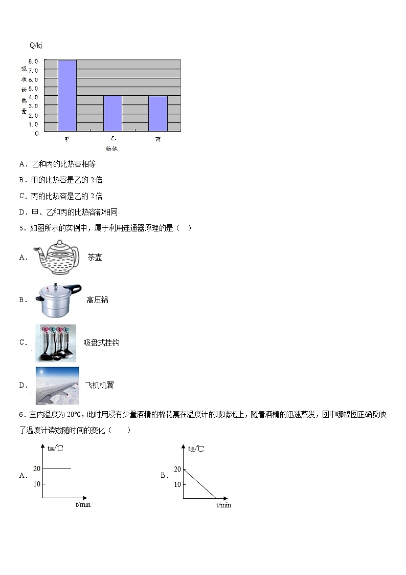 2023-2024学年安徽省合肥市中学国科技大附中物理八年级第一学期期末监测试题含答案第2页