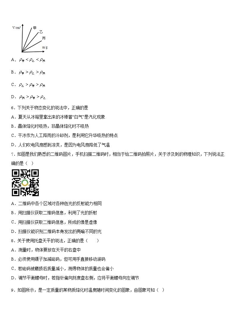 2023-2024学年山东南山集团东海外国语学校八上物理期末达标检测模拟试题含答案第2页