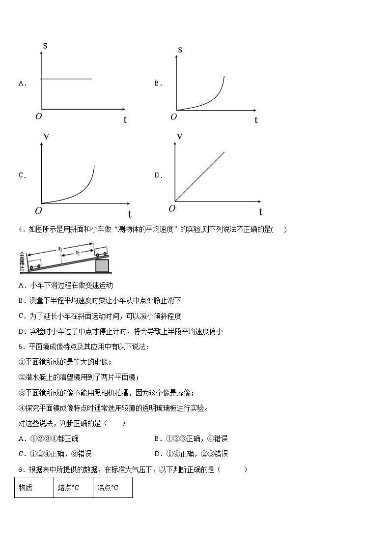 2023-2024学年山东省东营市东营区史口镇中学心初级中学八上物理期末质量检测模拟试题含答案第2页