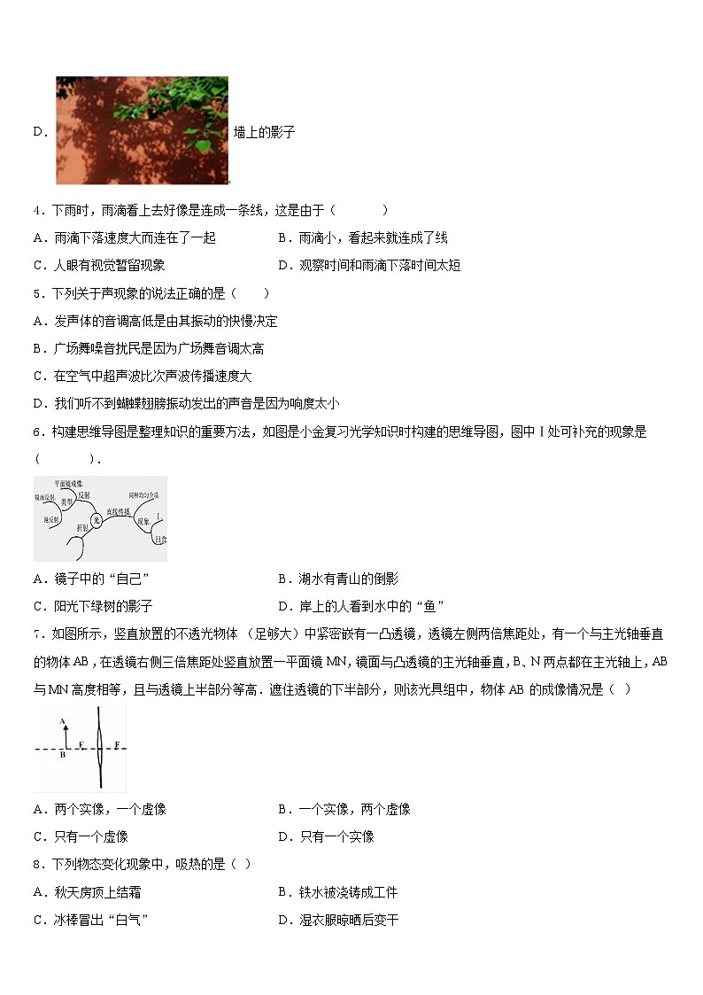 2023-2024学年山东枣庄市实验中学物理八上期末检测模拟试题含答案第2页