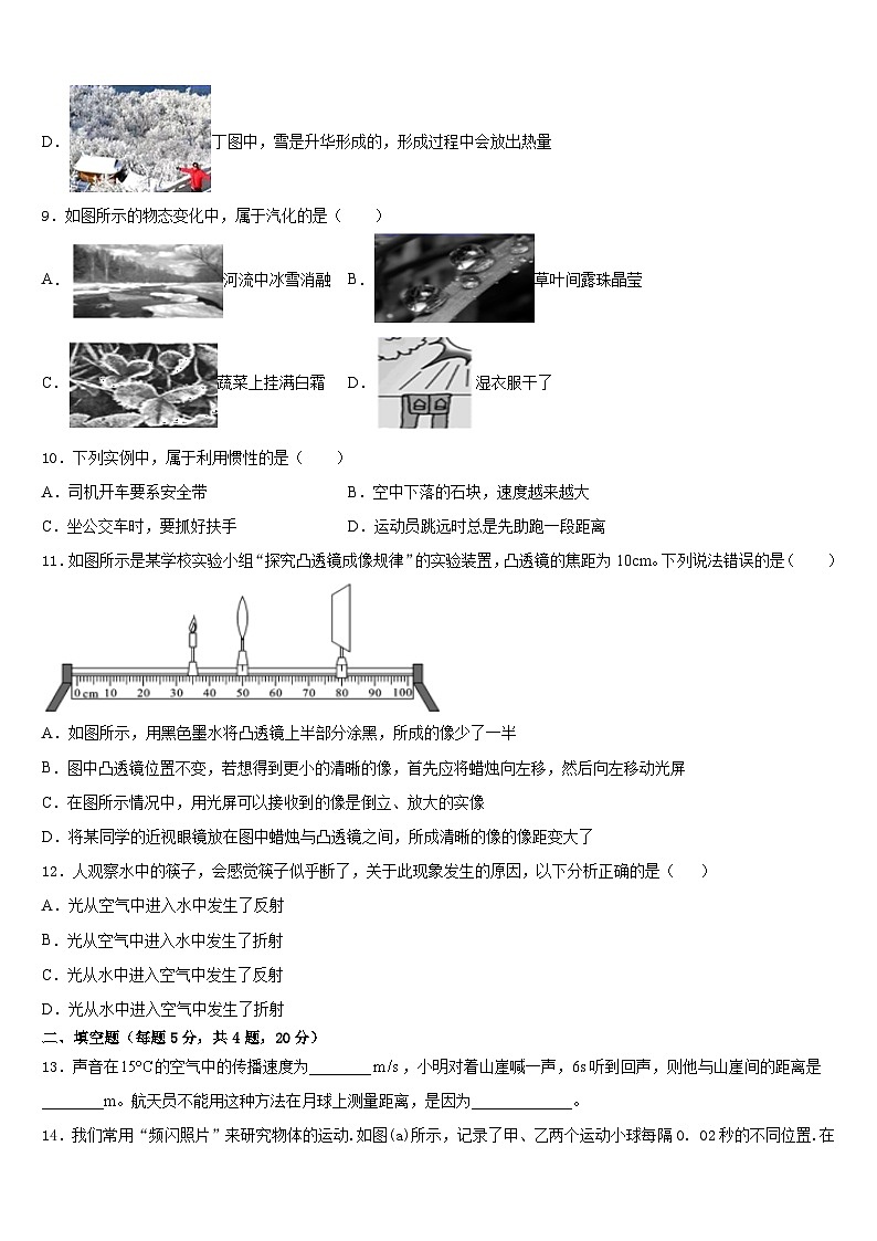 2023-2024学年山东省滨州市集团学校八年级物理第一学期期末复习检测模拟试题含答案第3页