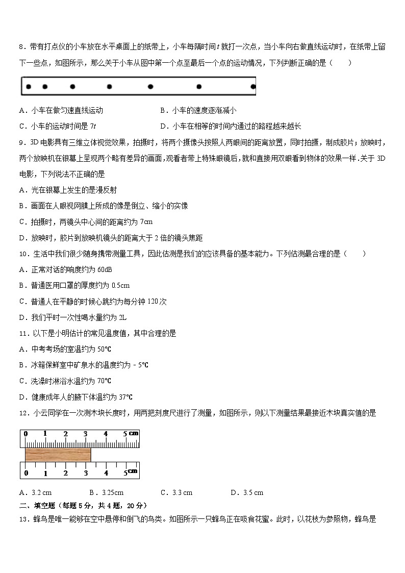2023-2024学年山东省滕州市洪绪镇洪绪中学物理八年级第一学期期末监测试题含答案第3页