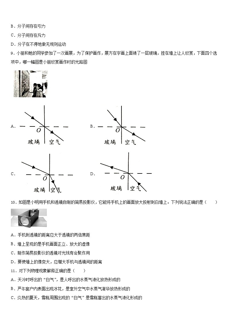 2023-2024学年山东省德州市夏津实验中学物理八年级第一学期期末学业水平测试模拟试题含答案第3页