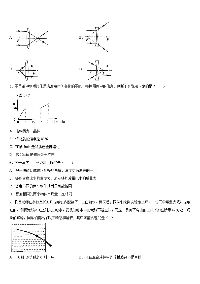 2023-2024学年广东省韶关市名校八上物理期末联考试题含答案第2页