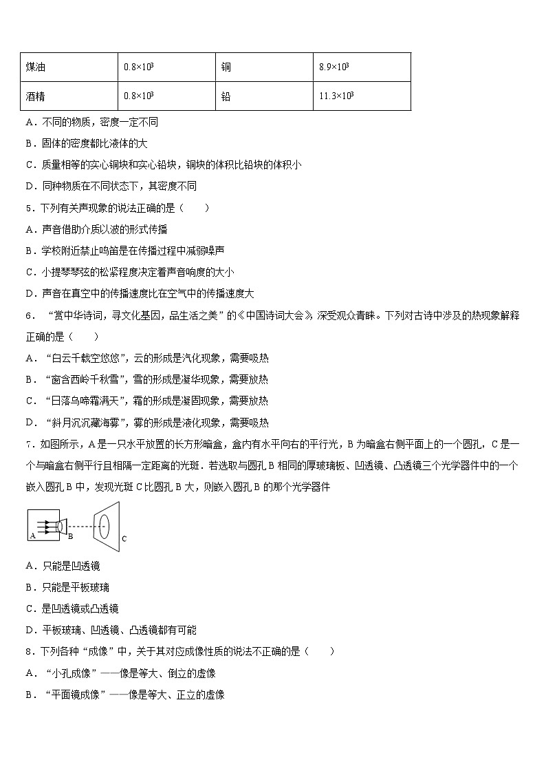 2023-2024学年江苏省南京市建邺区物理八年级第一学期期末学业质量监测试题含答案第2页