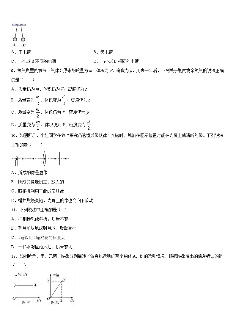2023-2024学年江苏省南京市南京师范大附属中学物理八上期末教学质量检测模拟试题含答案第3页