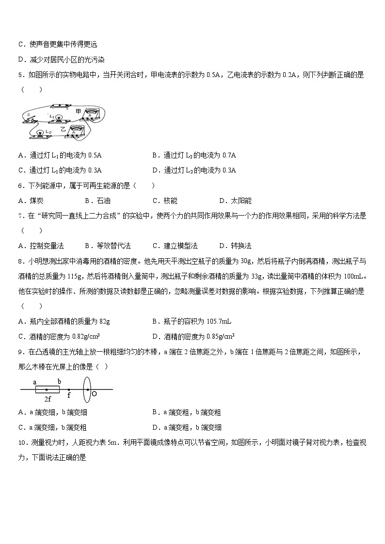 2023-2024学年枣庄市重点中学物理八上期末达标检测试题含答案第2页