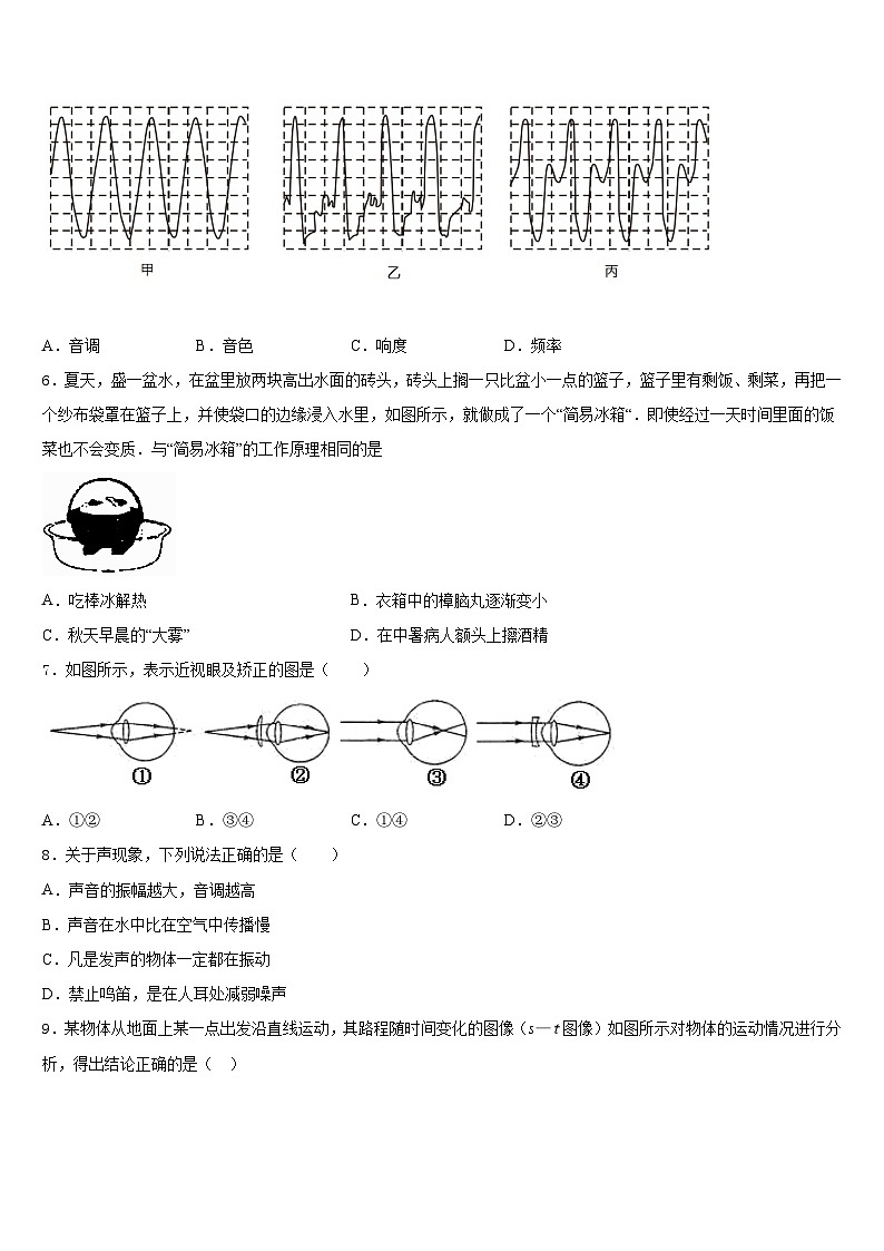 2023-2024学年江苏省扬中学市八上物理期末复习检测模拟试题含答案02