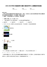 2023-2024學(xué)年江蘇省揚(yáng)州市江都區(qū)江都實(shí)驗(yàn)中學(xué)八上物理期末檢測(cè)試題含答案