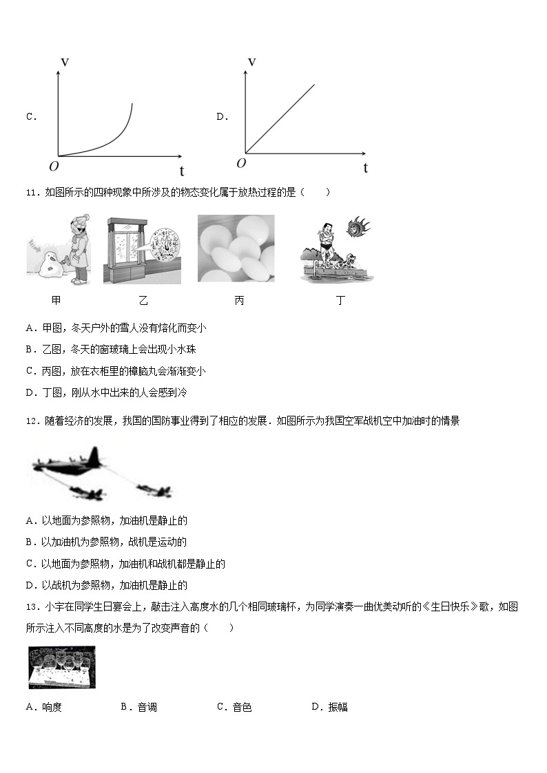 2023-2024学年江西省育华学校物理八上期末经典模拟试题含答案03