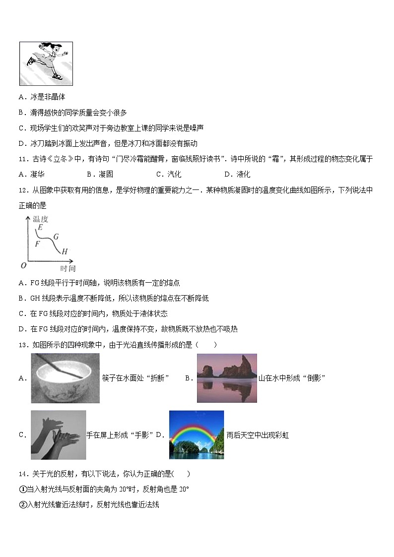 2023-2024学年河北省秦皇岛市青龙县物理八上期末达标检测试题含答案第3页