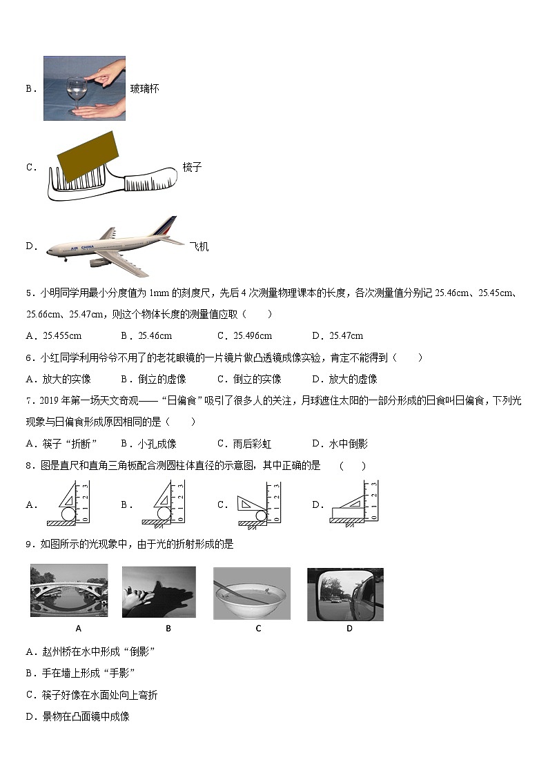 2023-2024学年河南省淮阳县羲城中学八年级物理第一学期期末联考试题含答案第2页
