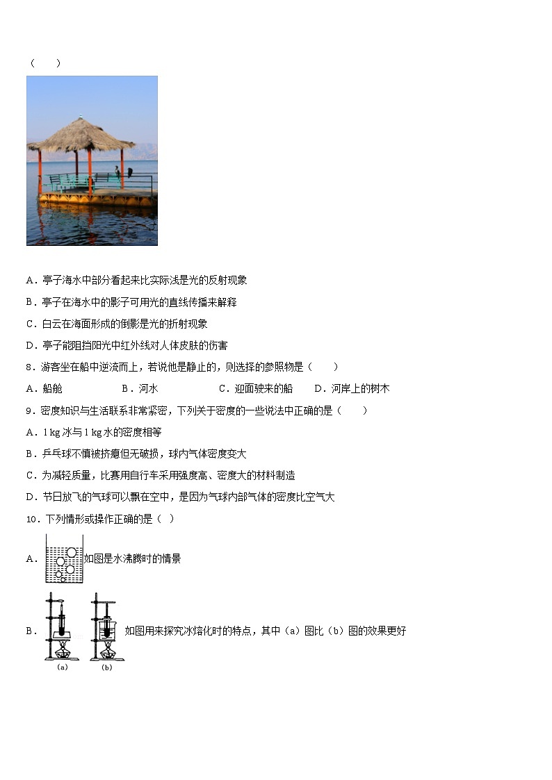 2023-2024学年河南省周口市八上物理期末预测试题含答案03