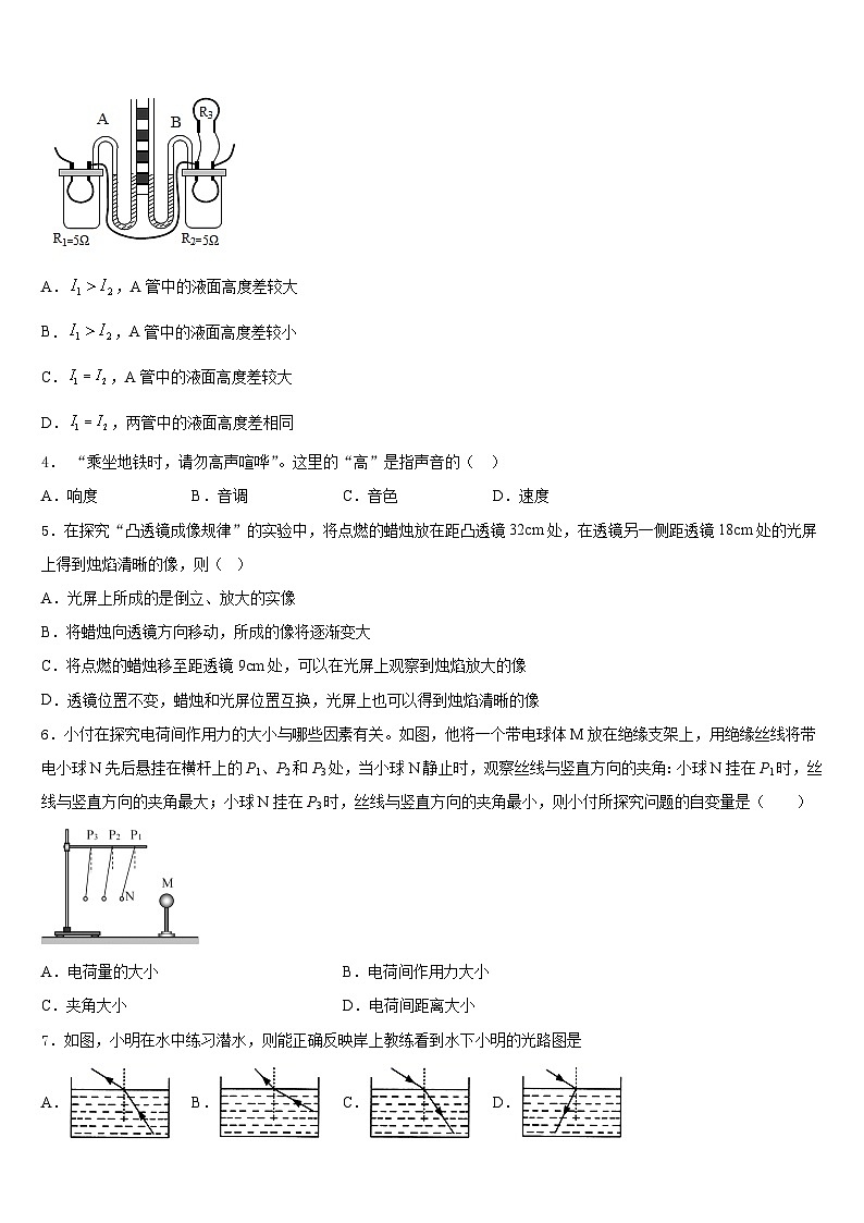 2023-2024学年河南省驻马店市第十七中学物理八年级第一学期期末综合测试试题含答案第2页
