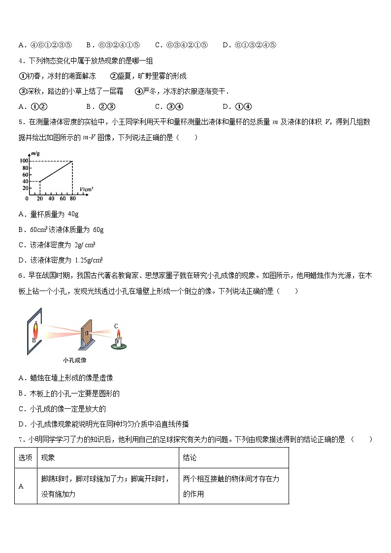 2023-2024学年浙江省南三县联考物理八年级第一学期期末质量跟踪监视试题含答案第2页