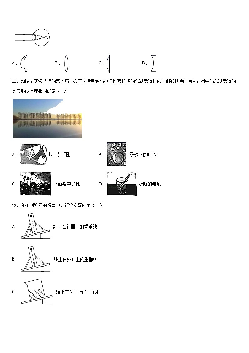 2023-2024学年浙江省金华婺城区四校联考物理八年级第一学期期末统考试题含答案第3页