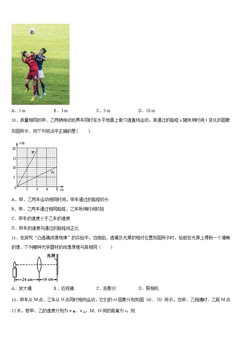 2023-2024学年浙江省绍兴市皋埠镇中学物理八年级第一学期期末检测模拟试题含答案03