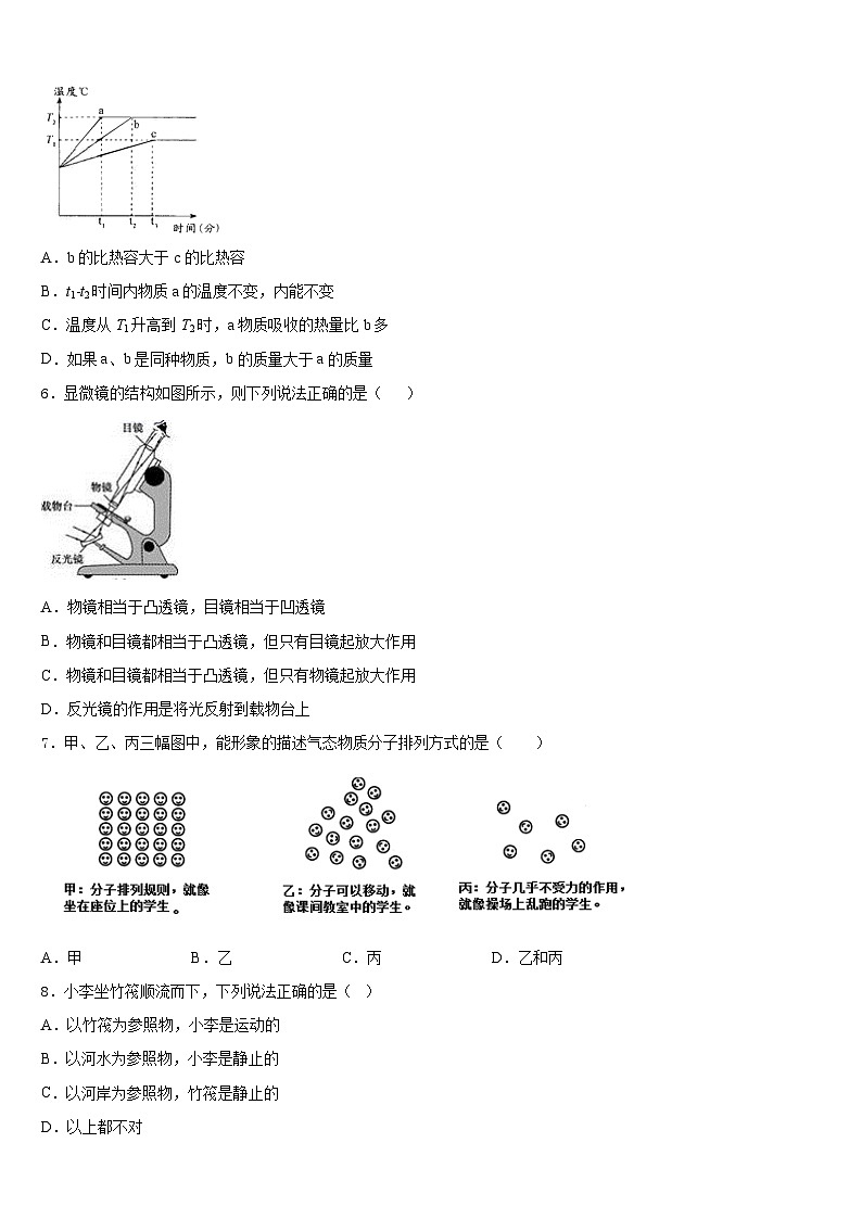 2023-2024学年湖北省襄阳市保康县八上物理期末质量跟踪监视试题含答案02