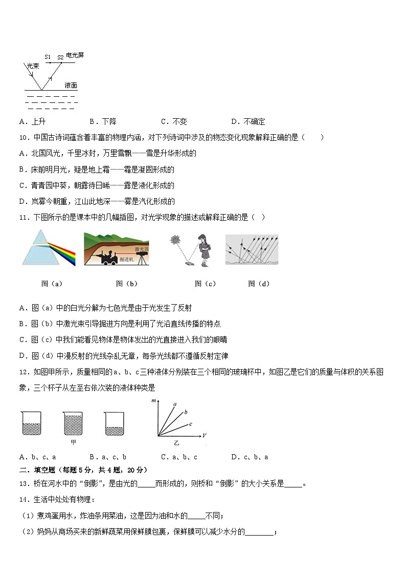 2023-2024学年湖南省师范大附属中学物理八上期末统考模拟试题含答案第3页