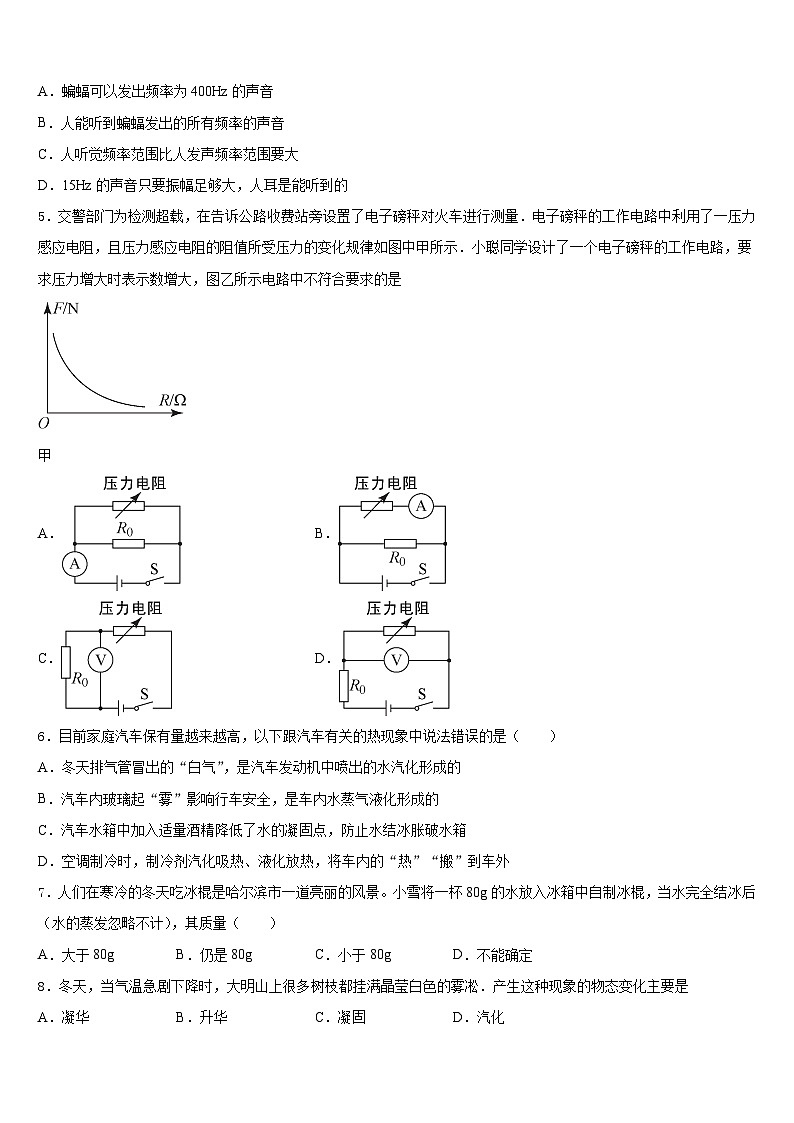 2023-2024学年湖南省邵阳市绥宁县物理八上期末质量跟踪监视模拟试题含答案第2页