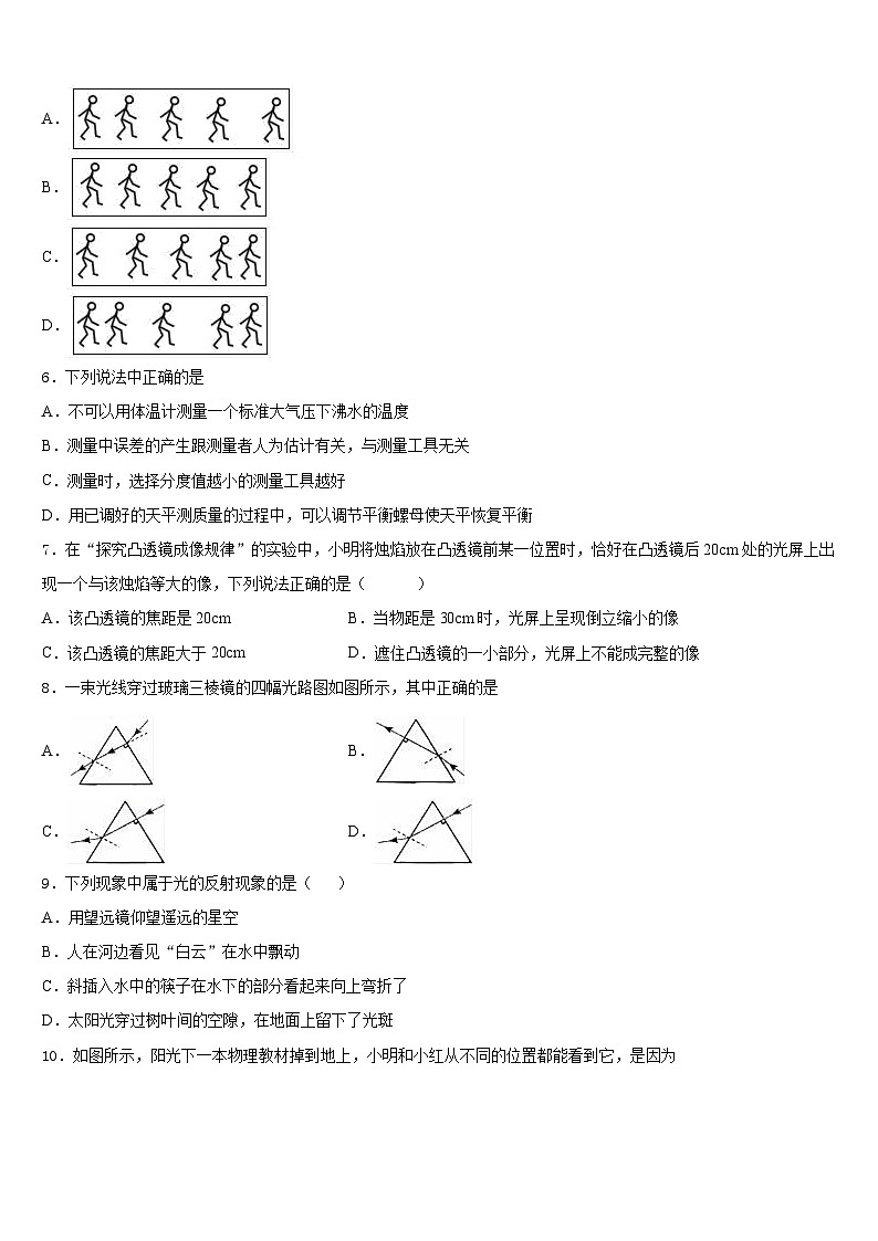 2023-2024學(xué)年湖南省長(zhǎng)沙市天心區(qū)部分學(xué)校八年級(jí)物理第一學(xué)期期末檢測(cè)模擬試題含答案第2頁(yè)