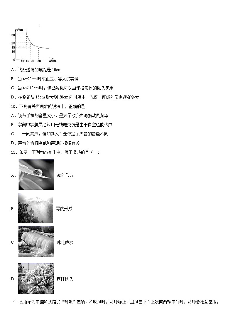 2023-2024学年甘肃省武威第十九中学物理八上期末质量跟踪监视试题含答案第3页