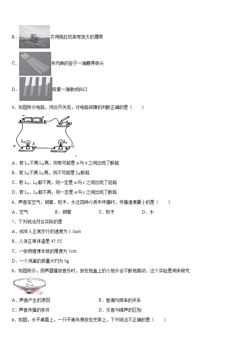 2023-2024学年河南省安阳市林州市八上物理期末学业水平测试模拟试题含答案第2页