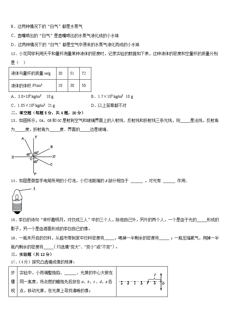 吉林省长春市汽车经济技术开发区2023-2024学年八上物理期末达标测试试题含答案第3页
