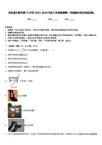 吉林省長(zhǎng)春市第72中學(xué)2023-2024學(xué)年八年級(jí)物理第一學(xué)期期末綜合測(cè)試試題含答案
