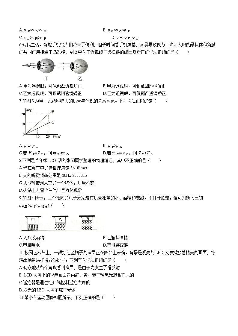 云南省文山州文山市2023学年八年级上学期期末学业水平质量监测物理试题第2页