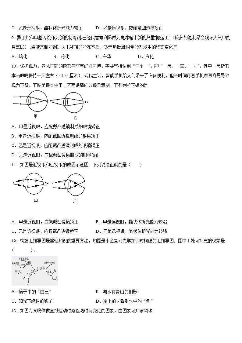 山东省威海市实验中学2023-2024学年八上物理期末监测模拟试题含答案03