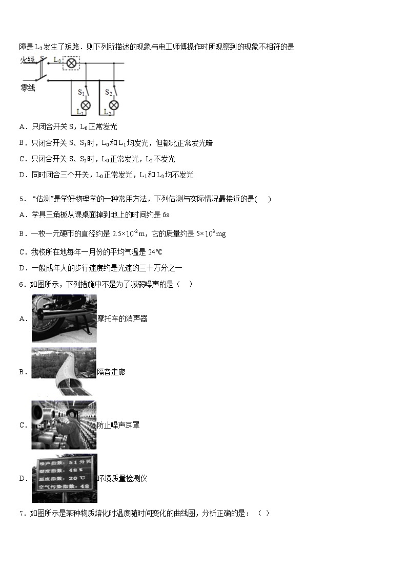 山东省梁山县2023-2024学年八年级物理第一学期期末综合测试模拟试题含答案第2页