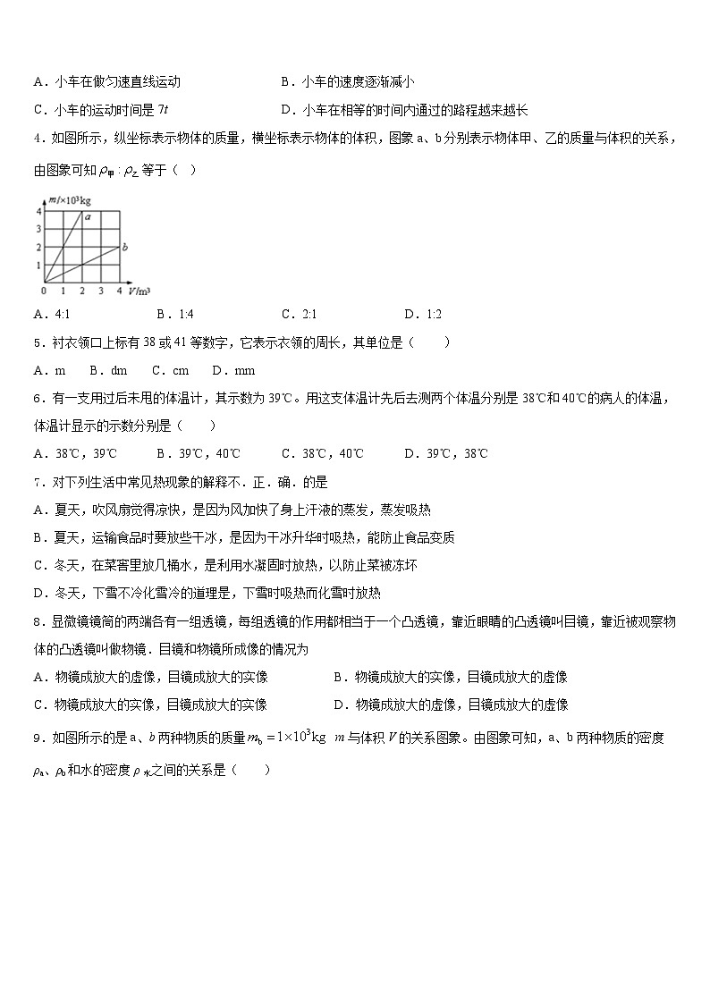 山西省晋城市陵川县2023-2024学年八上物理期末质量跟踪监视试题含答案第2页