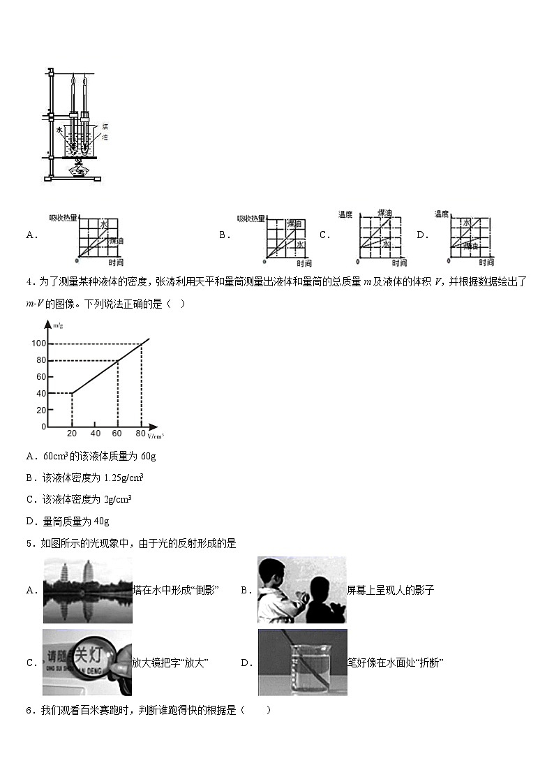 福建省厦门市六校2023-2024学年物理八年级第一学期期末学业质量监测模拟试题含答案第2页