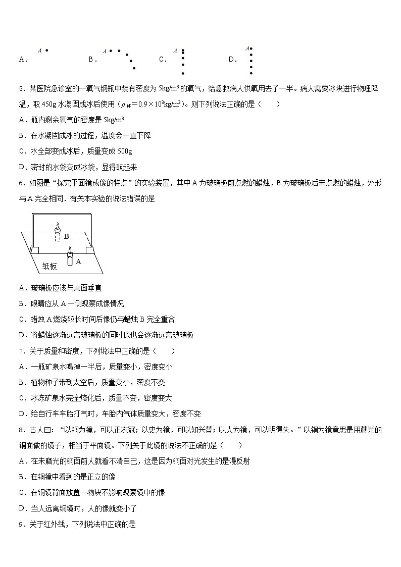 广西百色市2023-2024学年物理八上期末经典试题含答案02
