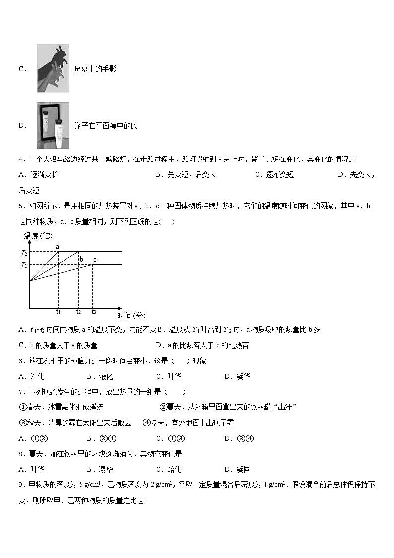 江苏省溧水高级中学2023-2024学年物理八上期末综合测试试题含答案第2页
