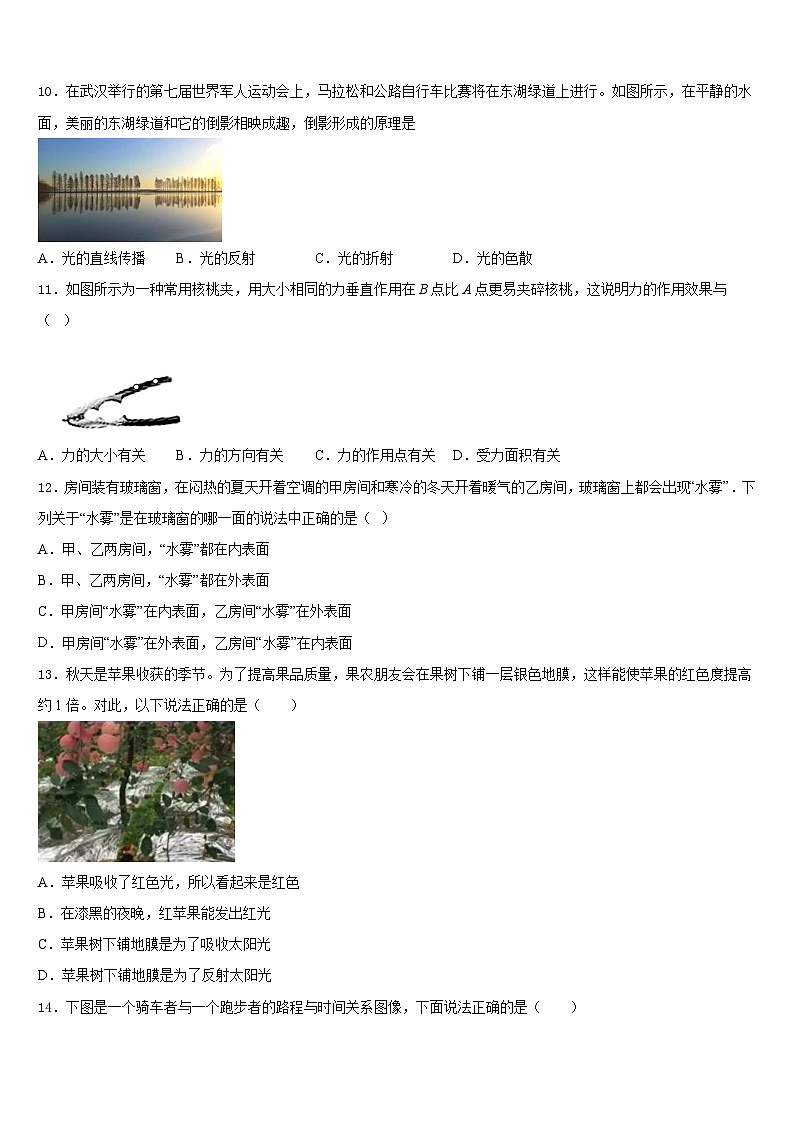 江西省广丰区2023-2024学年八年级物理第一学期期末预测试题含答案第3页