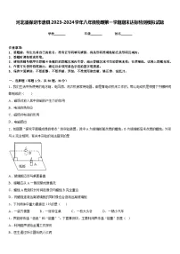 河北省保定市唐县2023-2024学年八年级物理第一学期期末达标检测模拟试题含答案