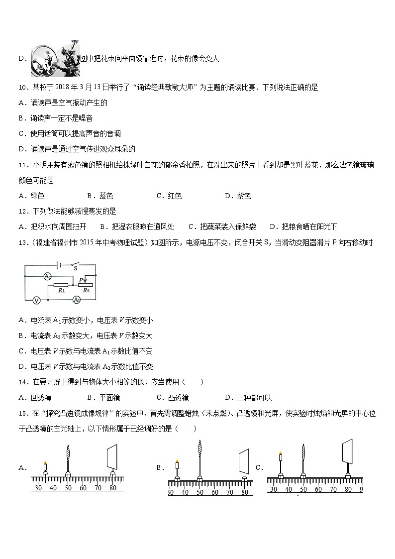 河南省固始县2023-2024学年物理八年级第一学期期末综合测试模拟试题含答案第3页