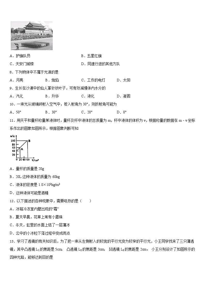 河南省洛陽市東方二中學(xué)2023-2024學(xué)年八上物理期末質(zhì)量跟蹤監(jiān)視模擬試題含答案第3頁