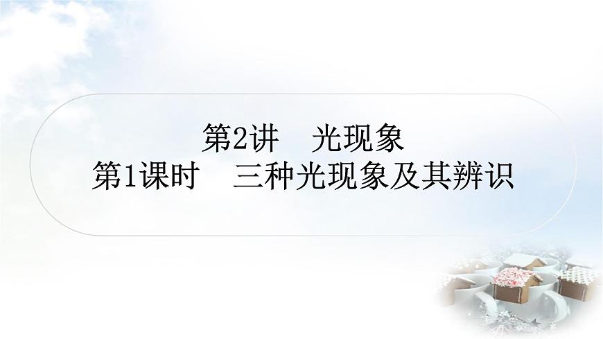 中考物理復(fù)習(xí)聲、光、熱學(xué)第2講光現(xiàn)象第1課時三種光現(xiàn)象及其辨識教學(xué)課件第1頁