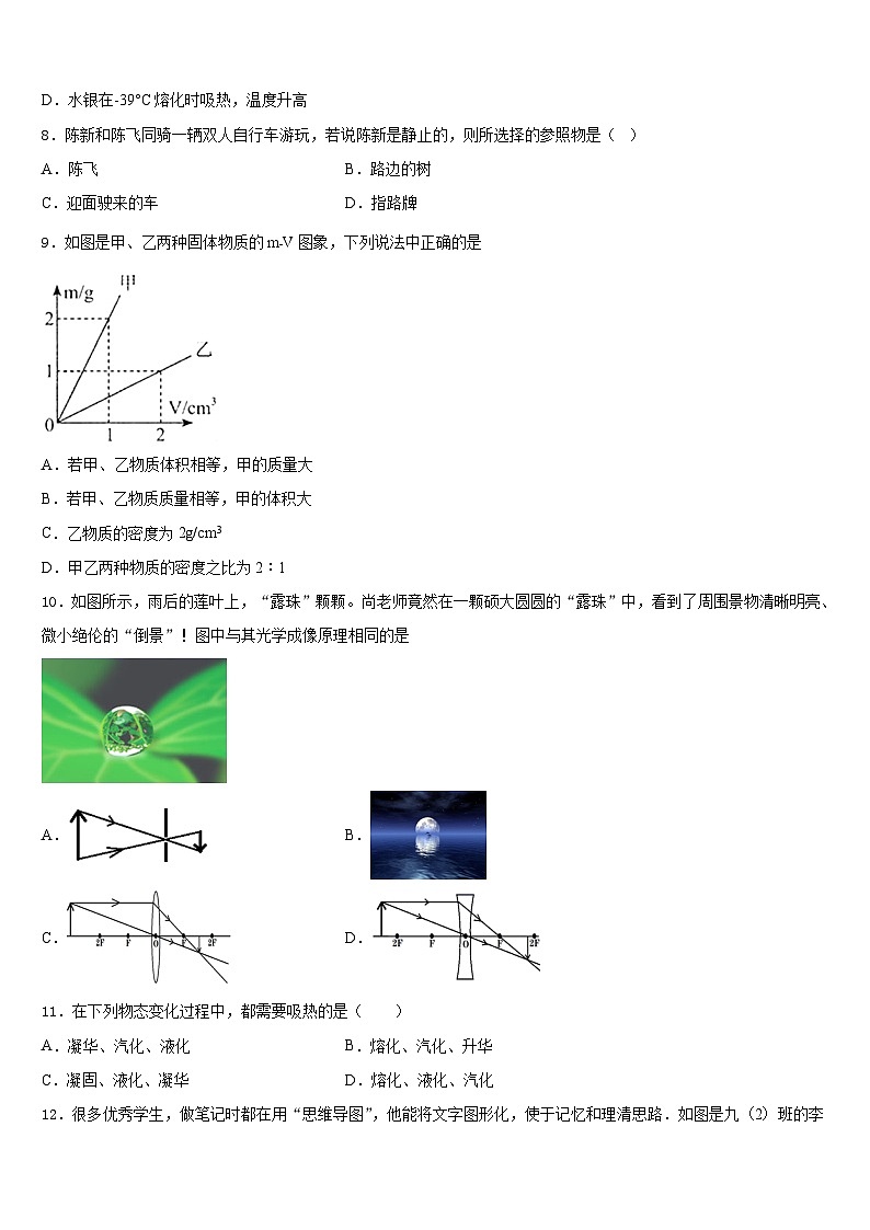 河南省洛阳市五校联考2023-2024学年八年级物理第一学期期末学业水平测试模拟试题含答案第3页