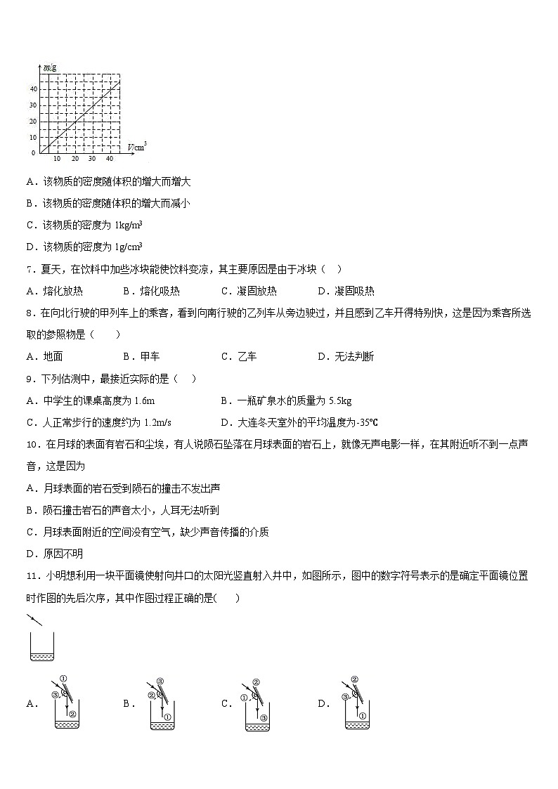 湖南省永州市冷水滩区2023-2024学年八上物理期末预测试题含答案02